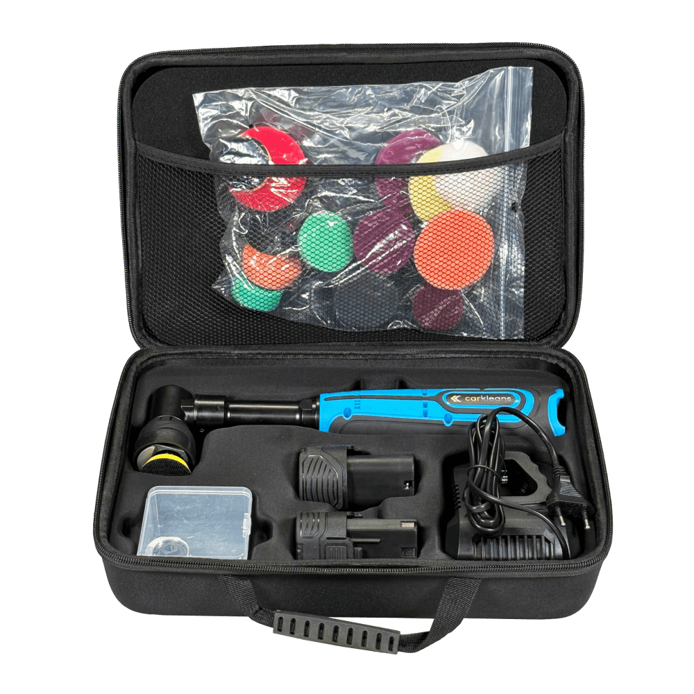 CarKleans CK-Mini Pro – Cordless Micro Dual Action Polisher | 1.5” & 3” Heads | 12V 2.0Ah