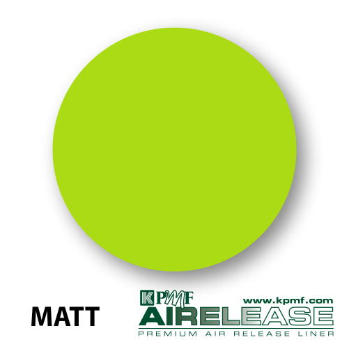 matt lime green film kpmf air release vinyl
